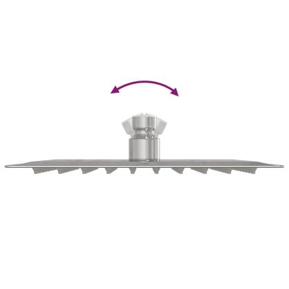 Дъждовна душ глава от неръждаема стомана 304 20x20 cm Square