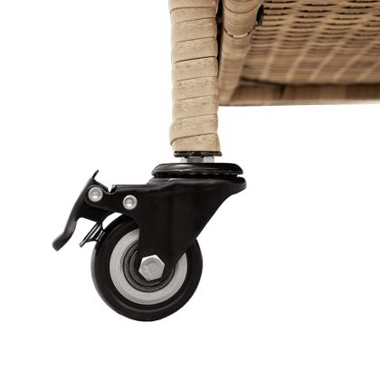 Градинска кутия за съхранение с колела Смесена бежова