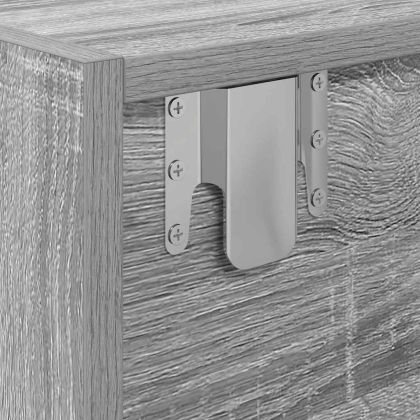 ТВ шкафове 2 бр Сив сонома 80x31x25,5 см инженерно дърво