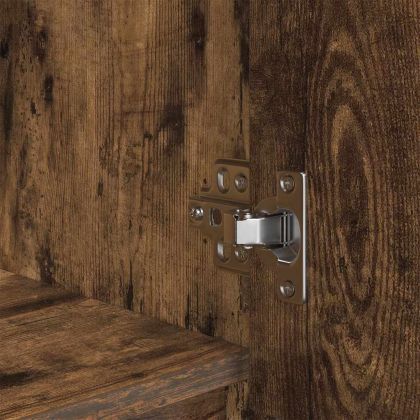 Шкаф с чекмеджета, опушен дъб 55,5x34x119,5 см, инженерно дърво