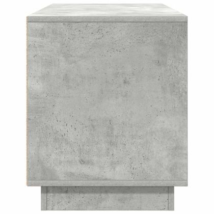 ТВ шкаф с LED осветление, бетонно сив, 100x41x50 см