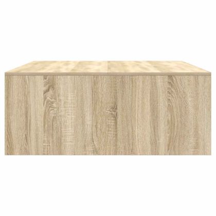 Масичка за кафе с чекмеджета сонома дъб 100x100x40 см