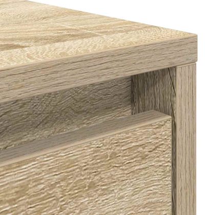 Масичка за кафе с чекмеджета сонома дъб 100x100x40 см