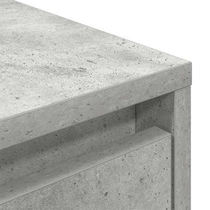 ТВ шкаф с LED осветление, бетонно сив, 160,5x41x50 см