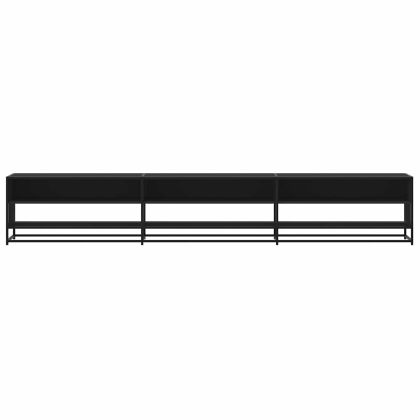 ТВ шкаф, черен, 270x40x46 см, ПДЧ