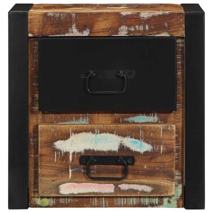 Нощно шкафче Multicolour Масивна дървесина Възстановена