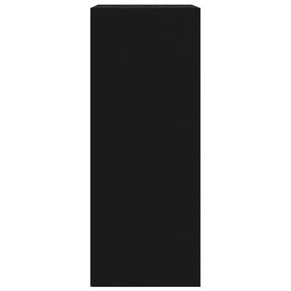 Шкаф за книги Черен 60x30x76,5 cm Инженерна дървесина