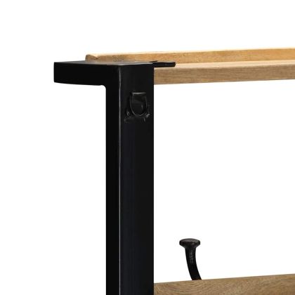 vidaXLS Закачалка за дрехи 80x40x190 cm Масивна груба дървесина Манго