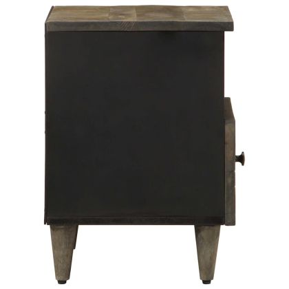 Нощни шкафчета 2 бр. светло сиво масивна дървесина манго