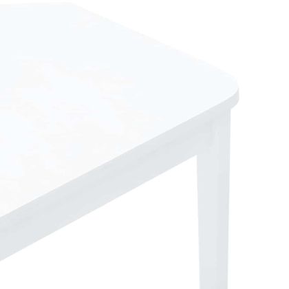 трапезни столове 2 бр. бяла масивна дървесина гума