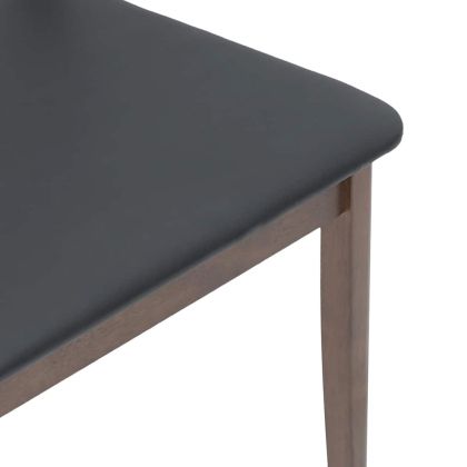 Трапезни столове с възглавници 2бр Кафяв масивна дървесина гума