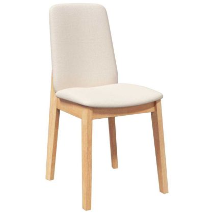 Трапезни столове с възглавници 2 бр масивна дървесина гума