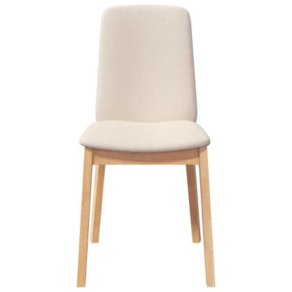 Трапезни столове с възглавници 2 бр масивна дървесина гума