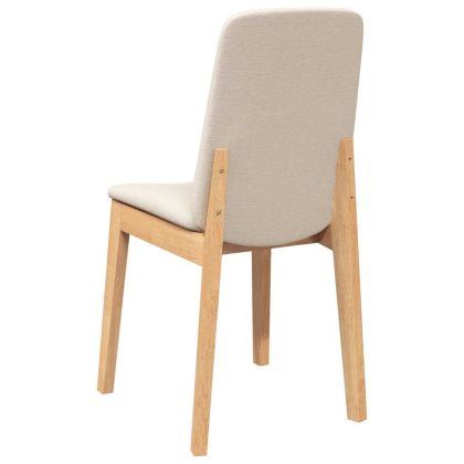 Трапезни столове с възглавници 2 бр масивна дървесина гума