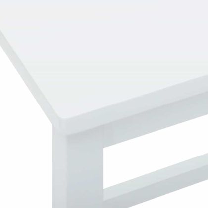 Бар столове 2 бр Бяла масивна дървесина гума