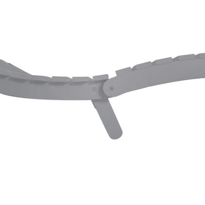 Шезлонг, cив, 184x55x64 см, акациево дърво масив