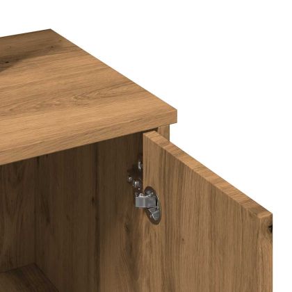 Тоалетка с огледало, дъб артизан, 86,5x35x136 см