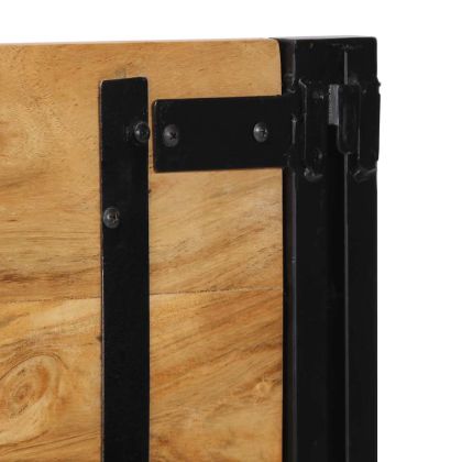 табла за глава 140 cm масивна дървесина акация и желязо