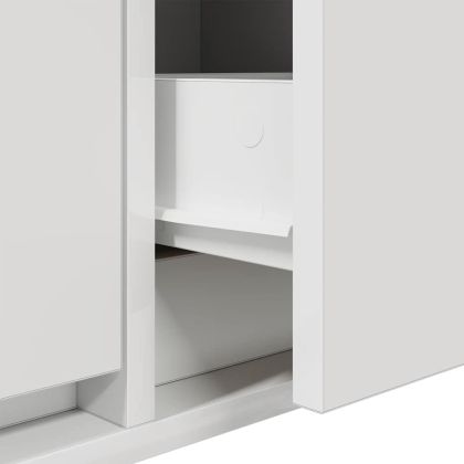 ТВ шкаф бял 60x31x25,5 cm Изработена дървесина