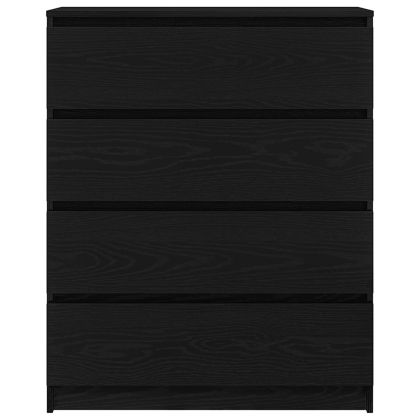 Сайдборд, Черен дъб, 80x35x99 см, инженерно дърво