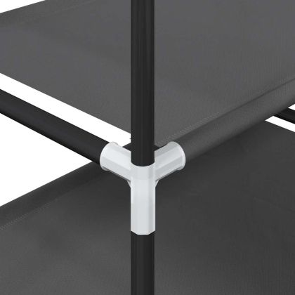 Рафт за обувки 4-етажен черен 44x28x77 см Нетъкана материя