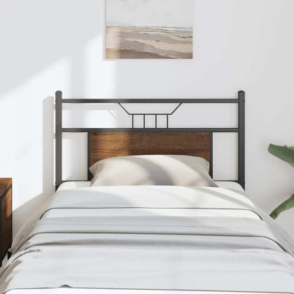 Горна табла, кафяв дъб, 80 см, инженерно дърво и стомана