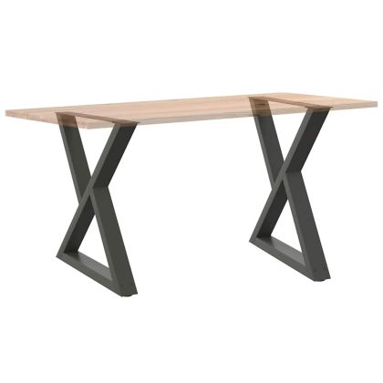 Крака за трапезна маса, 2 бр., антрацит, 80x(72-73,3) см, стомана