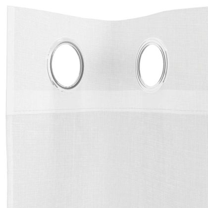 Пердета от воал с втулки, 2 бр, бяло