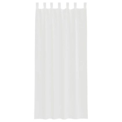 Пердета от воал с прът джобове, 2 бр, бяло