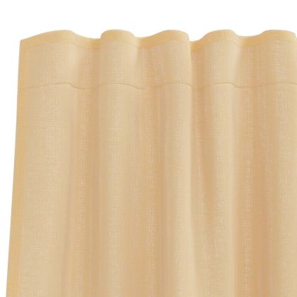 Воалени завеси с примки, 2 бр, пясък, 140x225 см