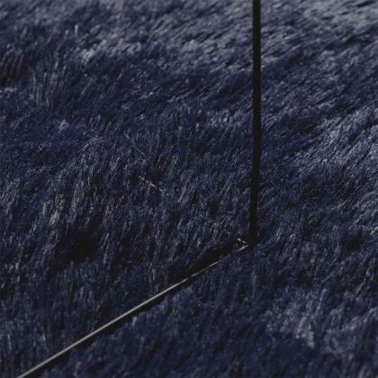 Шаги килим с дълъг косъм, NAVARRA, тъмносин, 60x100 см