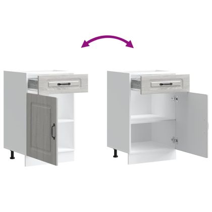 Кухненски шкаф, "Kalmar", сив сонома, инженерно дърво