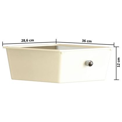 XXL Мобилна количка за съхранение 15 чекмеджета бяла пластмаса