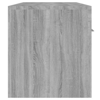 ТВ шкаф с LED осветление, сив сонома, 140x36,5x40 см