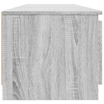 ТВ шкаф с LED осветление, сив сонома, 140x40x36 см