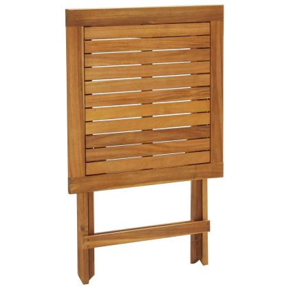 Сгъваем бистро комплект от 3 части с възглавници, акация масив