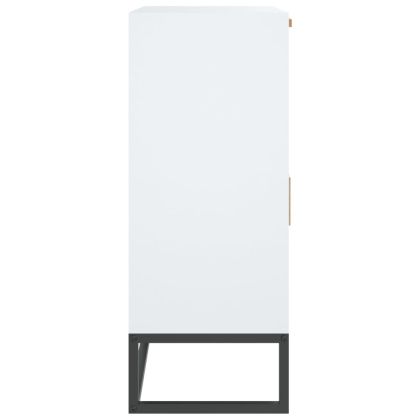 Сайдборд, бял, 60x30x75 см, инженерно дърво