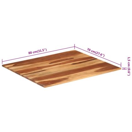 Плот за маса, акациево дърво масив, 15-16 мм, 70x80 cм