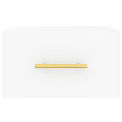 Нощно шкафче за стенен монтаж, бяло, 35x35x20 см