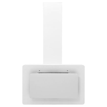 Стенен абсорбатор, 60 см, инокс и закалено стъкло, бял