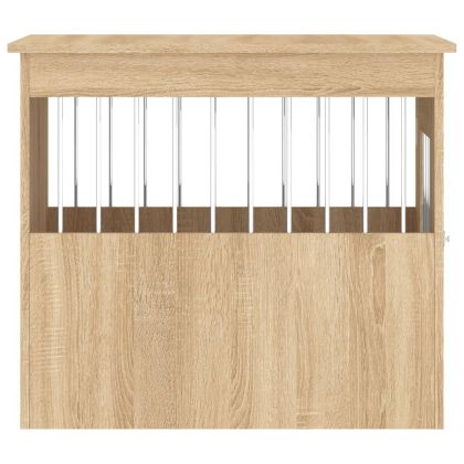 Клетка за куче мебел, сонома дъб, 55x75x65 см, инженерно дърво