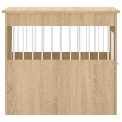 Клетка за куче мебел, сонома дъб, 64,5x80x71см, инженерно дърво