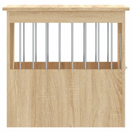 Клетка за куче мебел, сонома дъб, 45x62x59 см, инженерно дърво