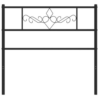Метална табла за глава, черна, 90 см