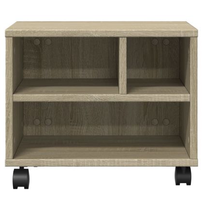 Стойка за принтер с колелца, сонома дъб, 41x32x34,5 см