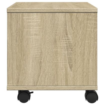 Стойка за принтер с колелца, сонома дъб, 41x32x34,5 см