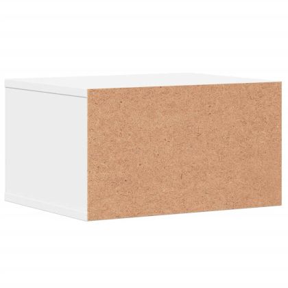 Стойка за принтер, бяла, 40x32x22,5 см, инженерно дърво