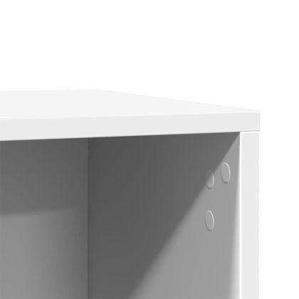 Заграждение за котешка тоалетна бял 80x50x45 см инженерно дърво