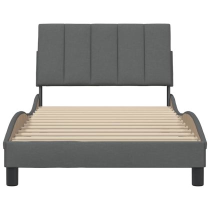 Рамка за легло без матрак Hanko, тъмносива, 100x200 см, плат