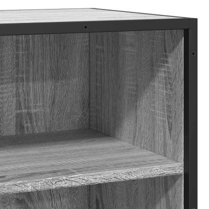 Сайдборд, сив сонома, 35,5x35x76 см, инженерно дърво и метал